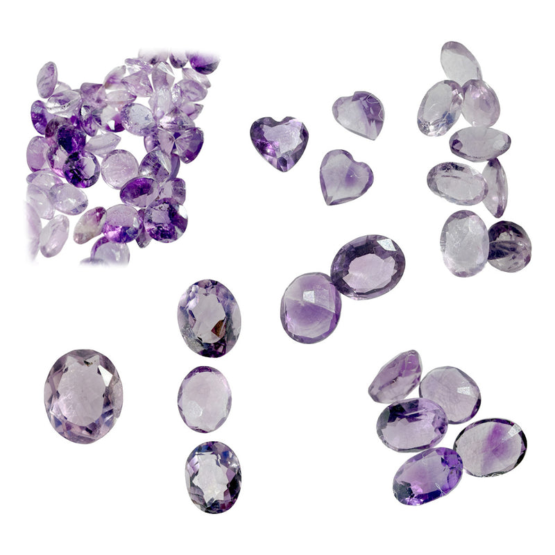 Ausverkaufs-Set mit facettiertem Amethyst