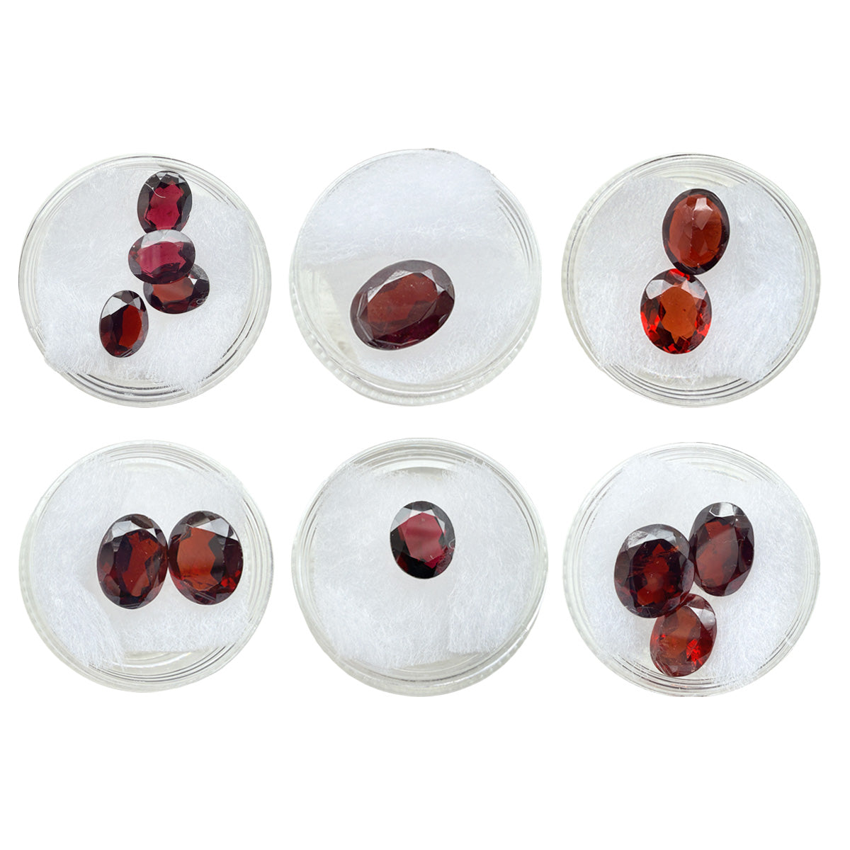 Closeout Faceted Garnet Assortment 90–95 Carats Mixed Sizes — Otto