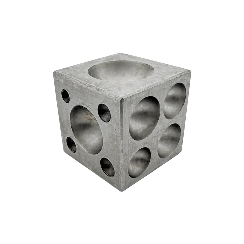 Closeout Steel 2" (50mm) Dapping Die Block 21 Holes 3.5mm to 35mm