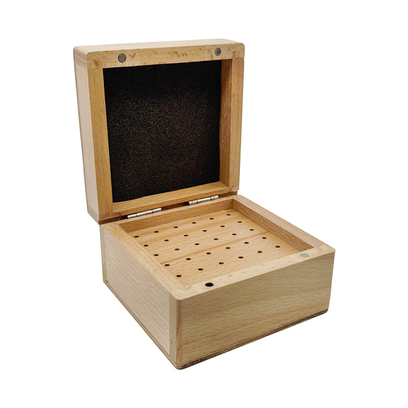 Closeout Technique 36-Hole Wood Bur Box with Magnetic Clasp