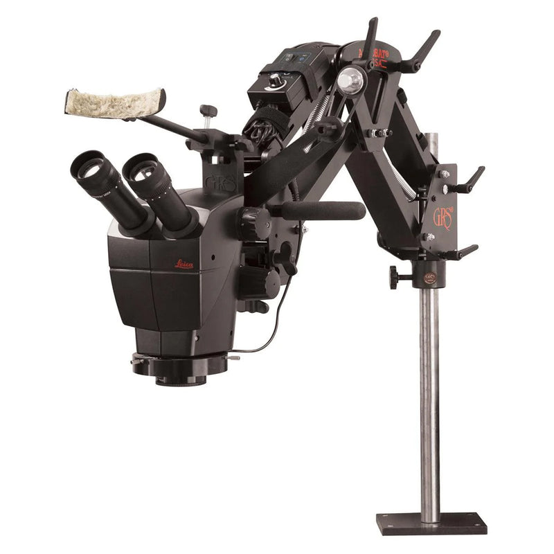 Closeout Used Open-Box Leica A60 Microscope Kit with GRS Versa Acrobat Stand, 110V LED Light, 0.50X Objective Lens & Headrest
