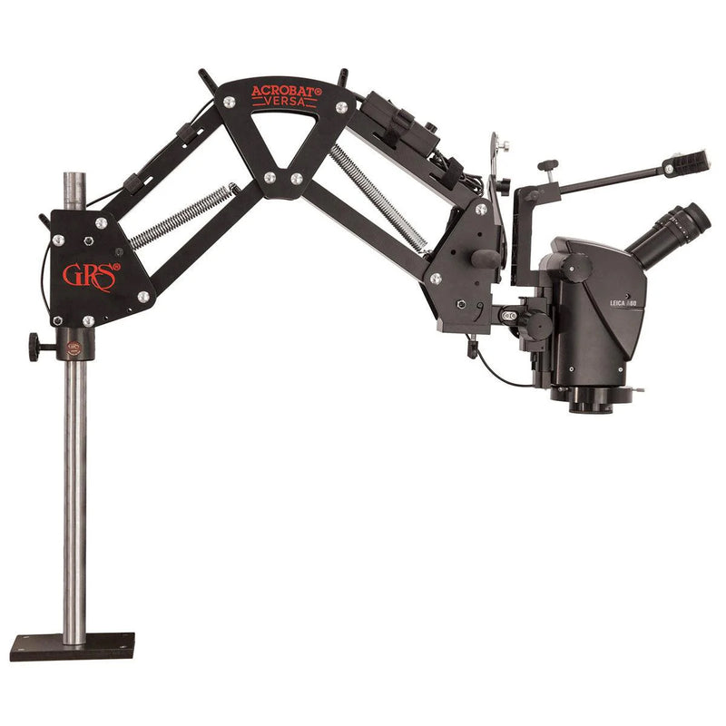 Closeout Used Open-Box Leica A60 Microscope Kit with GRS Versa Acrobat Stand, 110V LED Light, 0.50X Objective Lens & Headrest