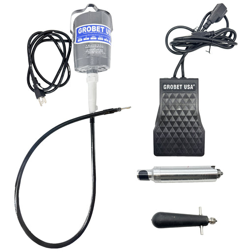 Used Open-Box Grobet S300 Flex Shaft Kit-Motor-Plastic Foot Control & No.30 Handpiece-110V