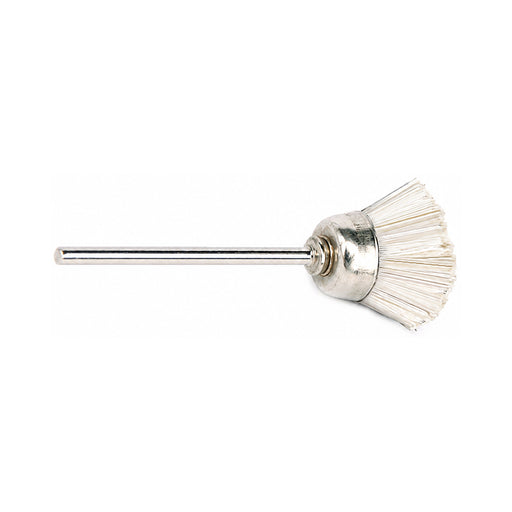 Paquete de 12-cepillos de copa de crin de caballo blancos-de 2 mm x 9,5 mm montados en vástagos de 3/32"