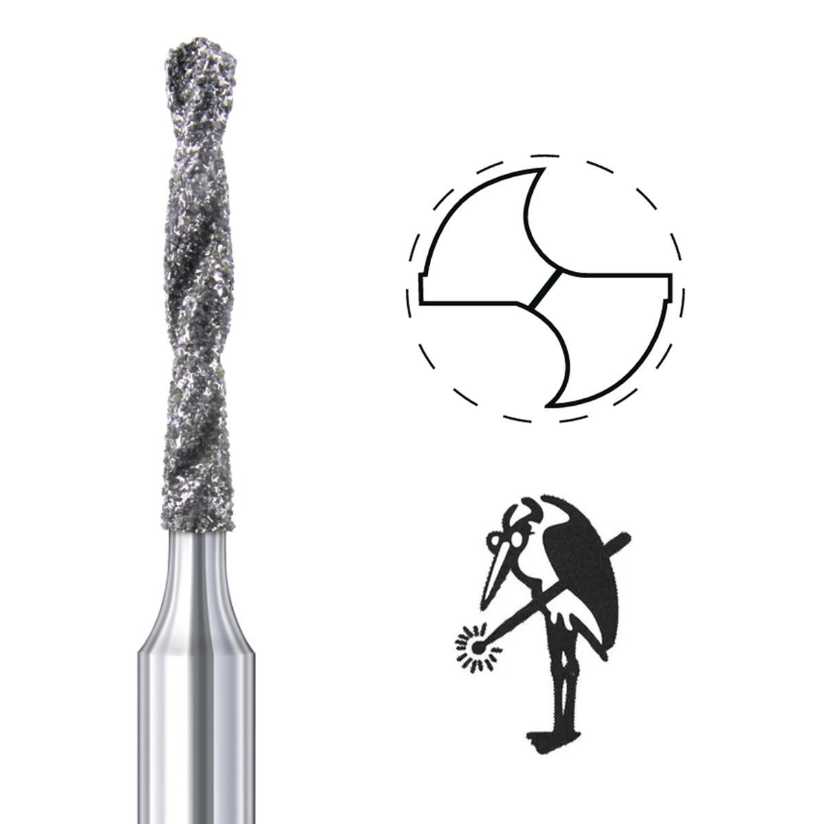 Busch 8203 Diamond Twist Drills | Busch Burs: Otto Frei