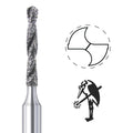Confezioni da 2 frese diamantate elicoidali Busch 8203 con gambo da 3/32" 0.80mm-1.50mm - .80mm