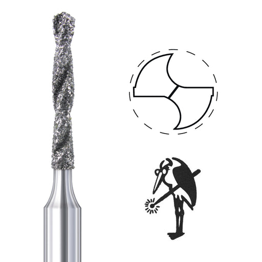 Packs of 2-Busch 8203 Diamond Twist Drills on 3/32" Shanks .80mm-1.50mm