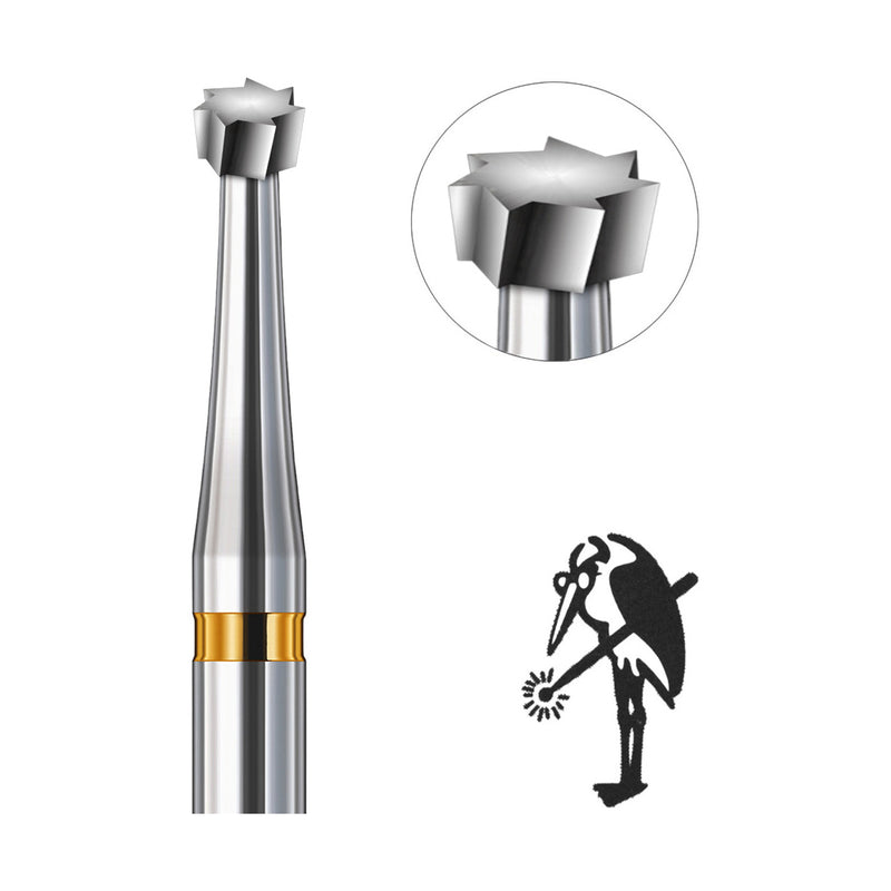 Busch Fig. 2K-AU Carbide Setting Burs 3/32" Shank 0.60mm-2.30mm By The Piece