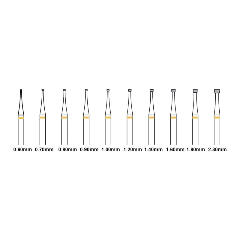 Busch Fig. 2K-AU Carbide Setting Burs 3/32" Shank 0.60mm-2.30mm By The Piece