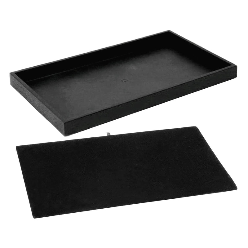 Schmucktablett mit schwarzer Unterlage, volle Größe – 36,6 x 21,6 x 2,5 cm hoch