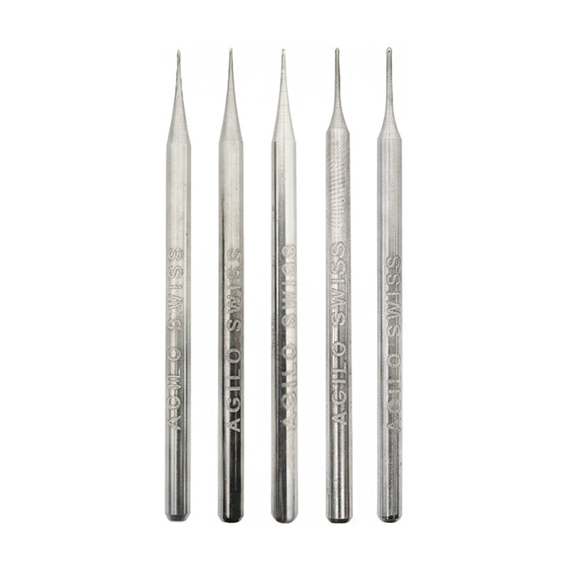 AGILO Full Carbide Micro Round Burs 3/32" Shanks 0.20mm-0.60mm