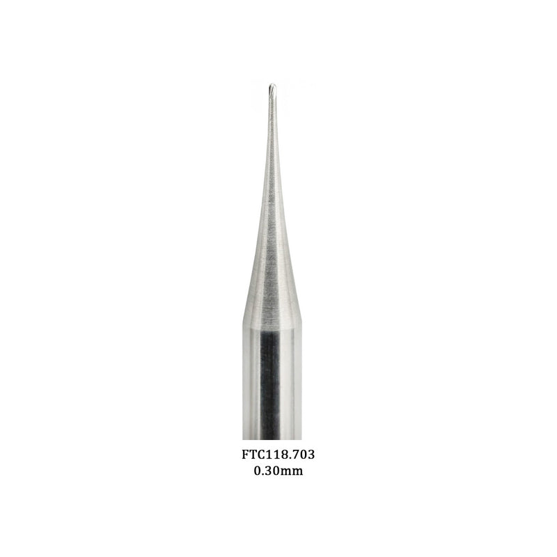 AGILO Full Carbide Micro Round Burs 3/32" Shanks 0.20mm-0.60mm