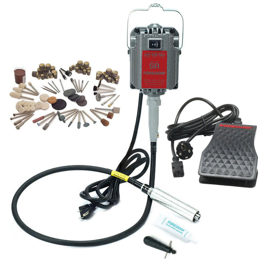 Foredom K.2272 Flex Shaft Kit with 88-Piece Accessory Kit, Choice of Foot Control - 230V