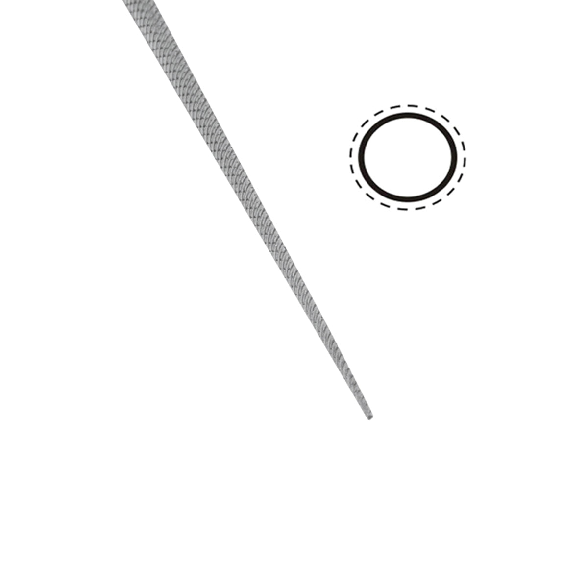 Glardon-Vallorbe Round Slim Needle Files LA2423 | 1mm — Otto Frei