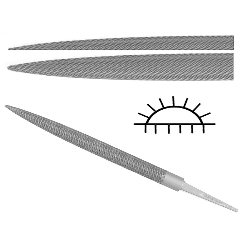 Halbrunde, schmale Schweizer Präzisionsfeilen von Glardon-Vallorbe – LP1566