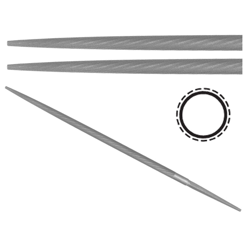 Glardon-Vallorbe Round Blunt Precision Files - LP1670