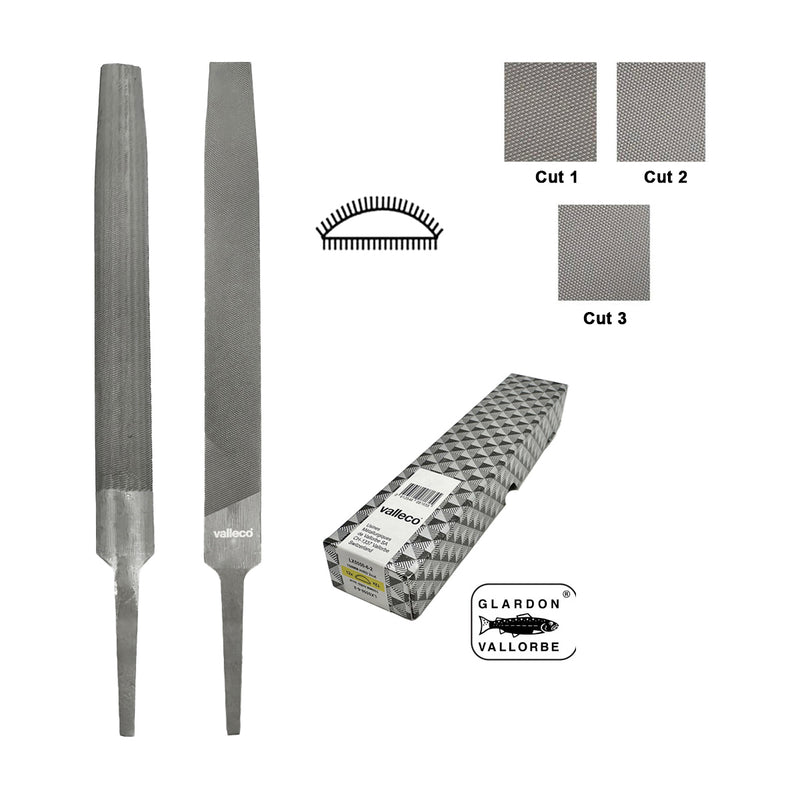Vallorbe Swiss Eco Range Maschinist-Engineers Halbrundfeilen – LX5550 – Hiebe 1–3