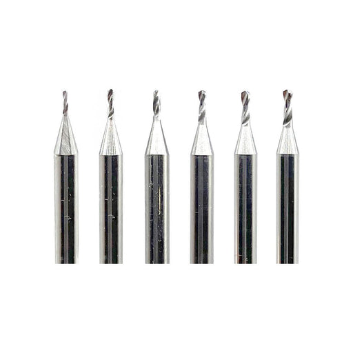 AGILO-FLASH HSS Short Drills Set of 6 Pcs 0.50mm-1.00mm on 3/32” Shanks - Otto Frei