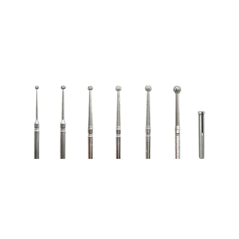 AGILO-ULTRA Round Diamond Drilling Burs Set of 6 Pcs 1.0mm-2.1mm - Otto Frei