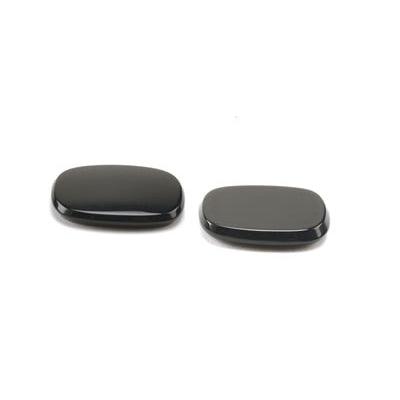 Antique Buff Top Double Bevel Black Onyx Cabochons | Genuine — Otto Frei