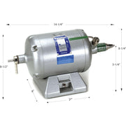 Baldor 380WCT 1/3 Hp 2 Speed Polishing Motor With Wells Right Side Quick Change Chuck - Otto Frei