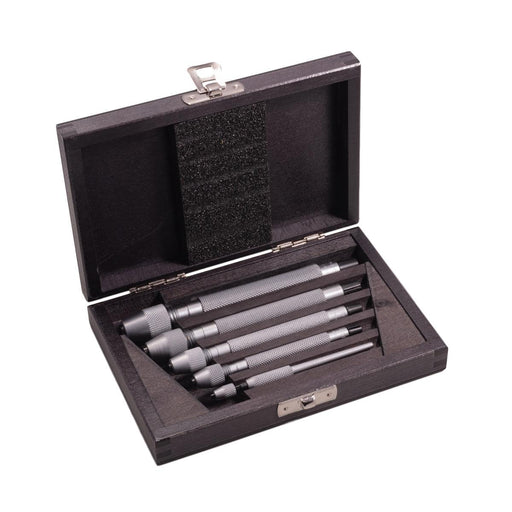 Bergeon 30026A Swiss Made Premium Pin Vise Set Of 5 In Wood - Otto Frei