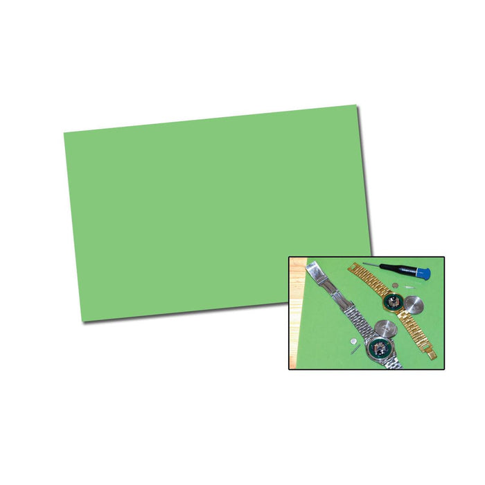 Bergeon 5808-V Green Anti-Skid Adhesive Backed Bench Mat 9-1/2" x 12-1/2" - Otto Frei