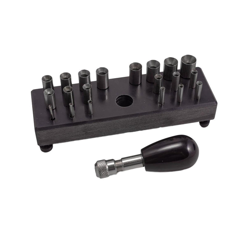 Bezel Setting Tools Set of 20 On Wood Stand-Made in Italy - Otto Frei