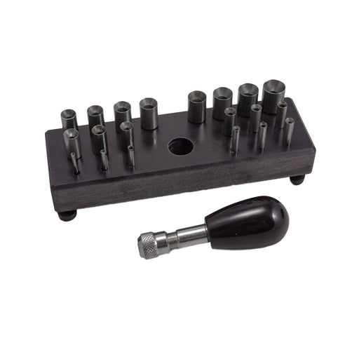 Bezel Setting Tools Set of 20 On Wood Stand-Made in Italy - Otto Frei
