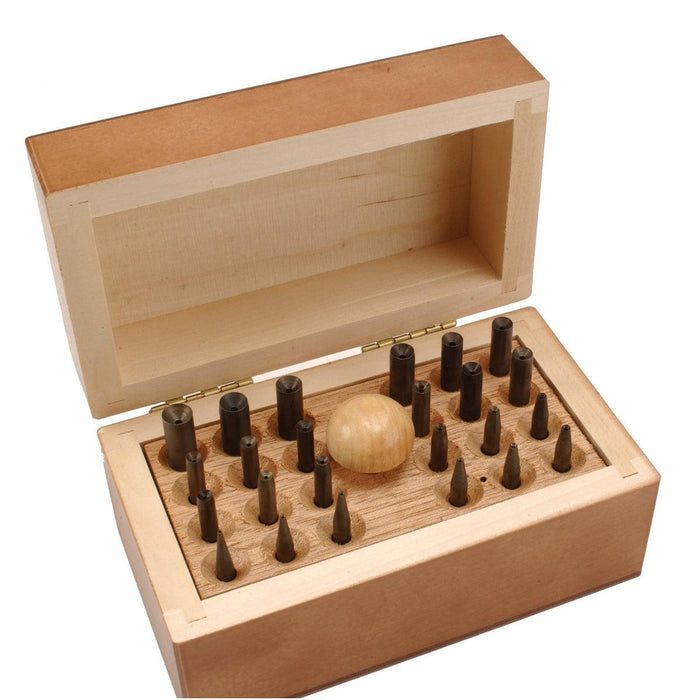 Bezel Setting Tools Set of 24 In Wood Box-Made in France - Otto Frei