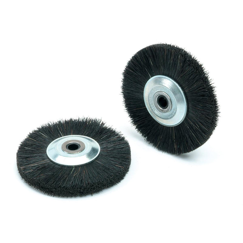 Black Bristle Brush 2-5/8" X 1/4" On Steel Hub-11/16" Trim Length-German Made - Otto Frei