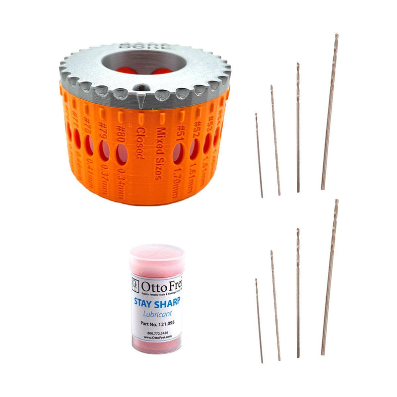 BORE Jeweler's Drill Bit Master Kit With 300 HSS Twist Drills Sizes 51-80 - Otto Frei