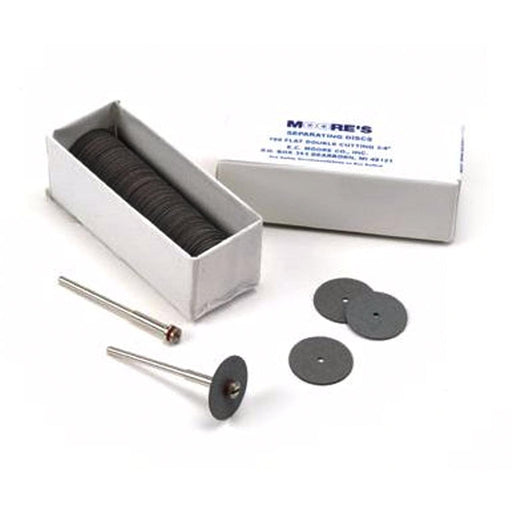 Box of 100-Moore's 3/4" x 0.56mm (0.022") Separating Discs-Double Cutting - Otto Frei