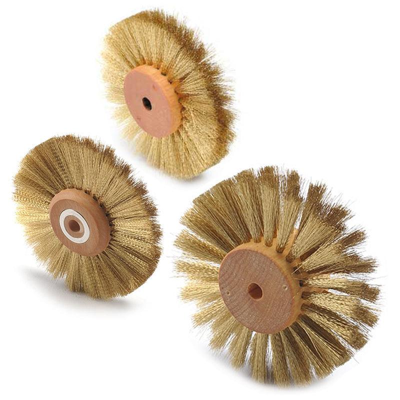 Brass Brushes .004" Crimped Wire On Wood Hub - Otto Frei
