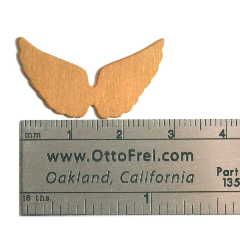 Brass, Copper & Nickel Silver 24 Gauge Angel Wings Stampings-Packs of 6 - Otto Frei