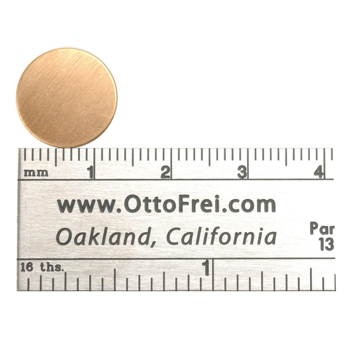 Brass Shapes 24 Gauge Circle 1/2" Diameter Pack of 6 - Otto Frei