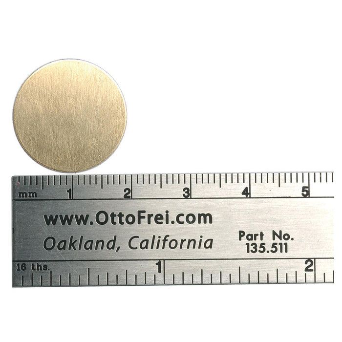 Brass Shapes 24 Gauge Circle 3/4" Diameter Pack of 6 - Otto Frei