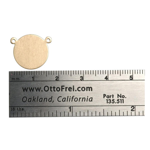 Brass Shapes 24 Gauge Circle With Two Rings 5/8" Diameter Pa - Otto Frei
