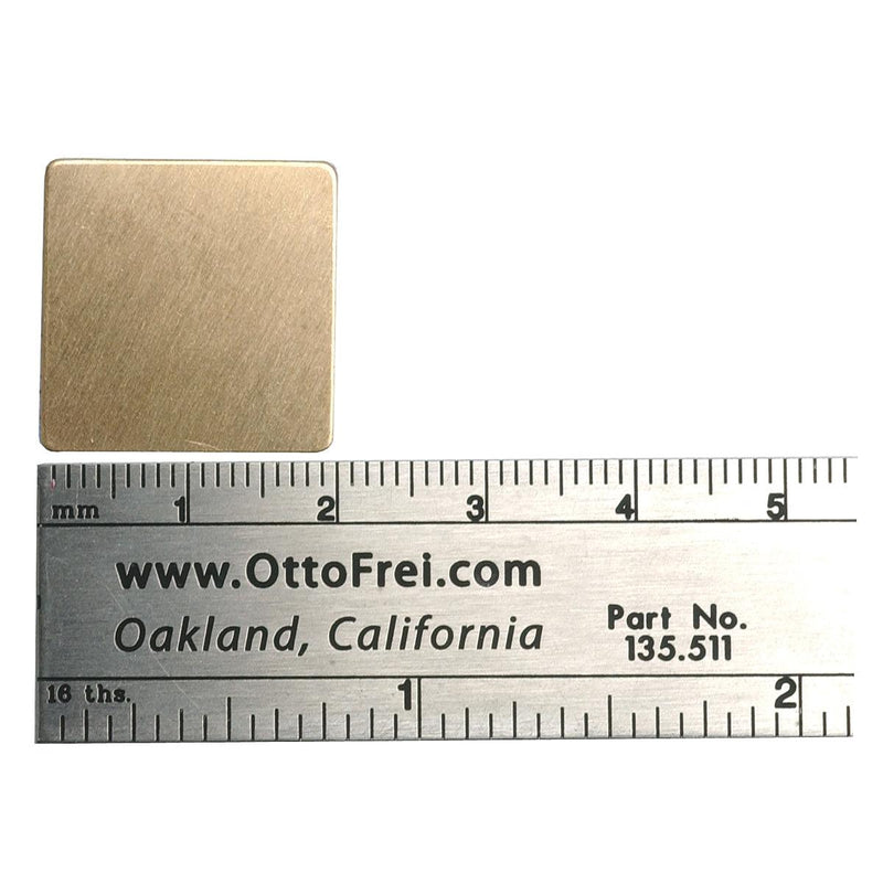 Brass Shapes 24 Gauge Square 3/4" Pack of 6 - Otto Frei