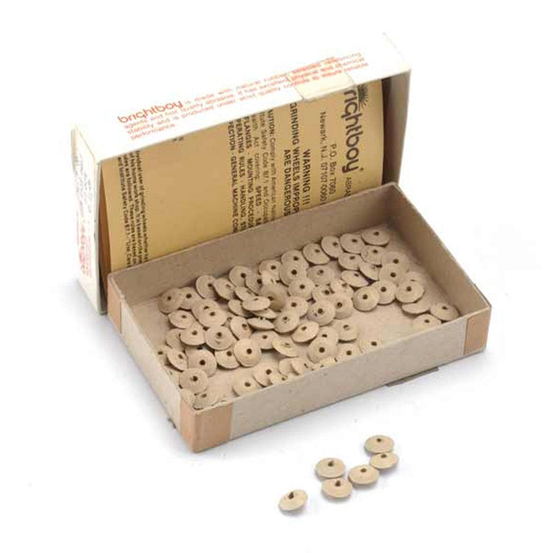 Brightboy WR White Tapered Pumice Wheels 3/8" Pack of 10 - Otto Frei