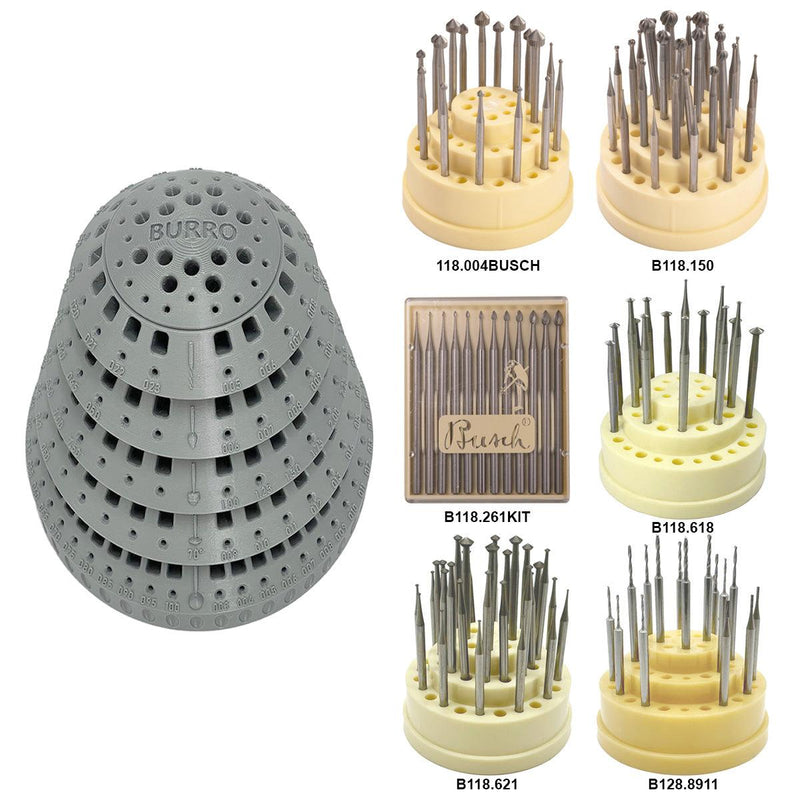 BURRO Master Jewelers 120-Piece Burs & Drills Kit - Otto Frei