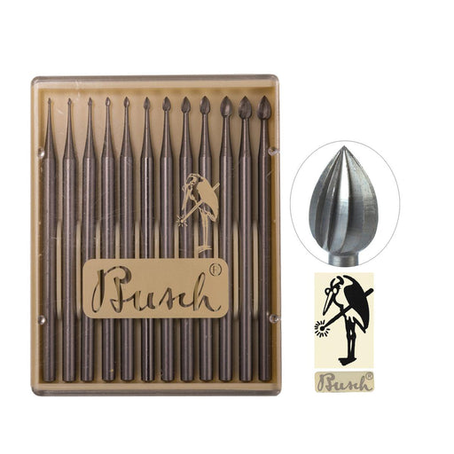 Busch 16S12 Fig 6 Bud Bur Kit of 12 - 0.60 mm to 2.50 mm - Otto Frei