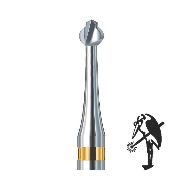 Busch 447AU Pave Cut Carbide Twist Drill Round Burs On 3/32" Shanks - Otto Frei