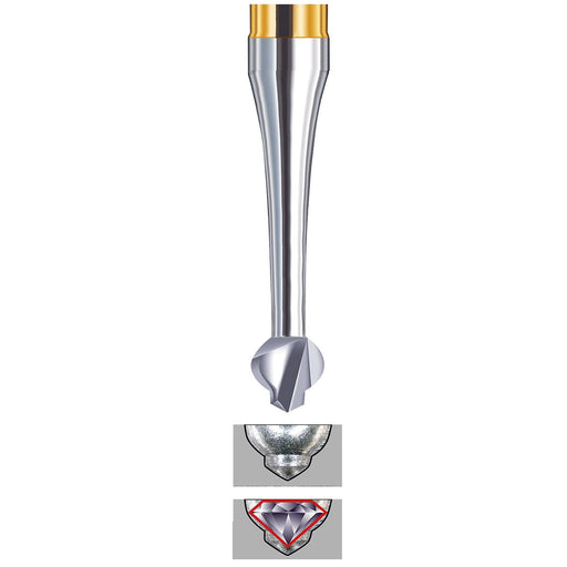 Busch 447AU Pave Cut Carbide Twist Drill Round Burs On 3/32" Shanks - Otto Frei
