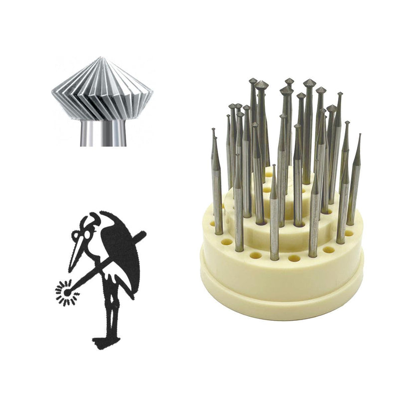 Busch Fig 156C Hart 90 Degree Burs Kit of 31 Pieces-0.70mm to 4.0mm - Otto Frei