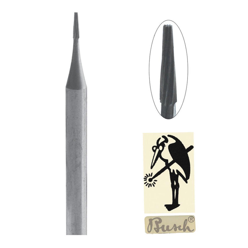 Busch Fig. 17 Cone Square Plain Cut Burs .70mm-2.10mm - Otto Frei