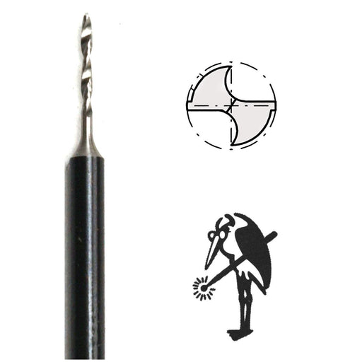Busch Fig 203HSS High Speed Steel Twist Drills on 3/32" Shanks-0.50mm to 1.20mm - Otto Frei