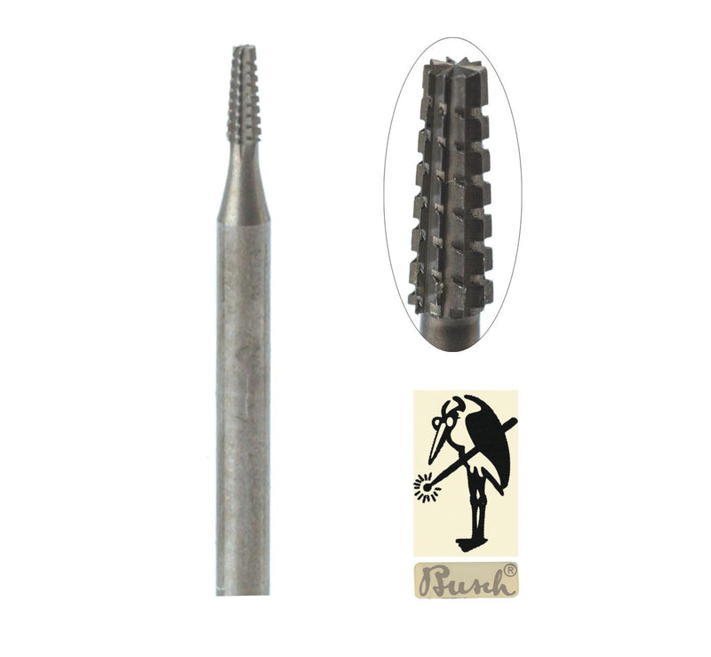 Busch Fig. 23 Cone Square Cross Cut Burs .70mm-3.10mm - Otto Frei