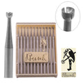 Busch Fig 411T Twincut Concave Cup Bur Kit of 12-0.80mm to 2.00mm