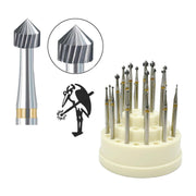Busch Fig. 413AU Carbide Setting Burs 3/32" Shank-Complete Kit-Set of 23- 0.80mm to 3.00mm - Otto Frei